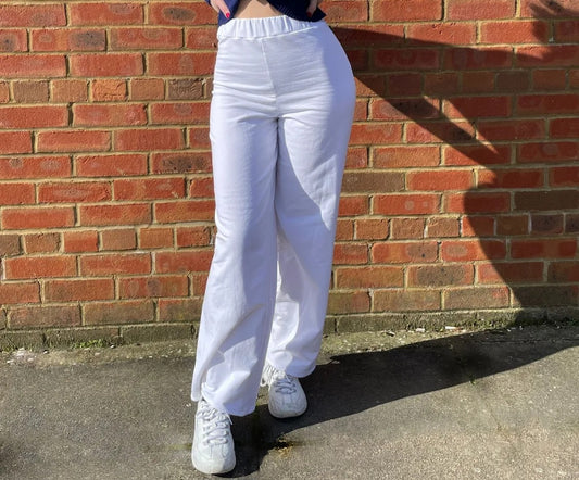 Super Soft Lounge Trouser High Waist - White